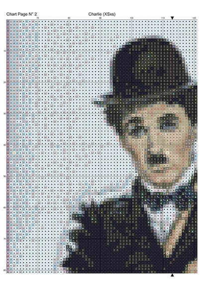 Charlie Chaplin patterns are expertly created by Sam