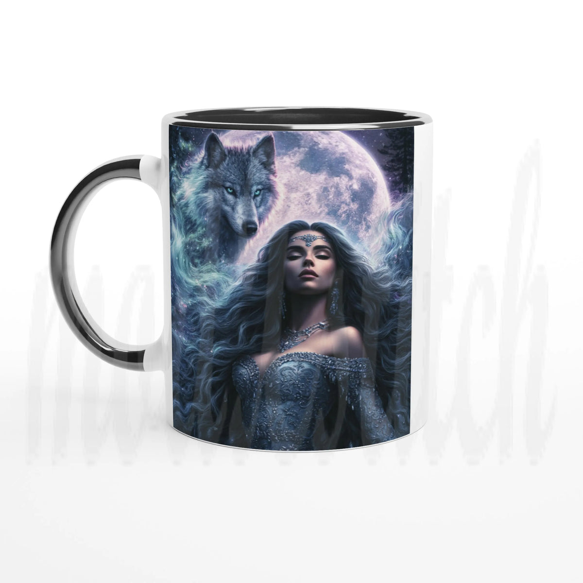 Spirit Guide ~ Wolf - 11 oz accent ceramic mug