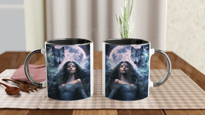 Spirit Guide ~ Wolf - 11 oz accent ceramic mug