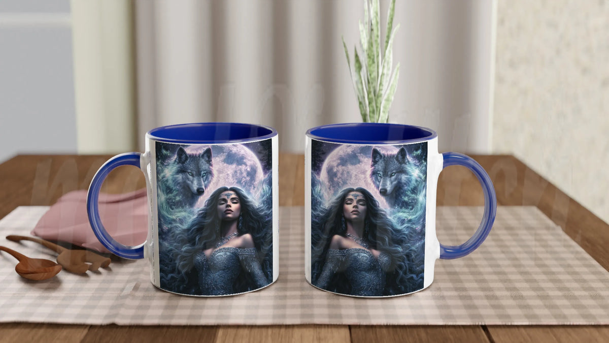 Spirit Guide ~ Wolf - 11 oz accent ceramic mug