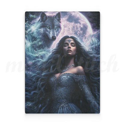 Spirit Guide - Wolf - Tempered Glass Cutting Board
