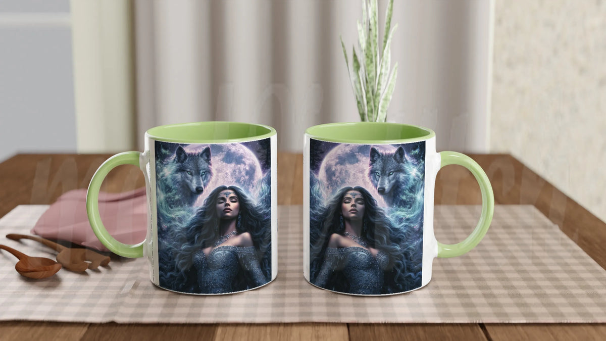 Spirit Guide ~ Wolf - 11 oz accent ceramic mug