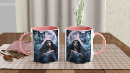 Spirit Guide ~ Wolf - 11 oz accent ceramic mug