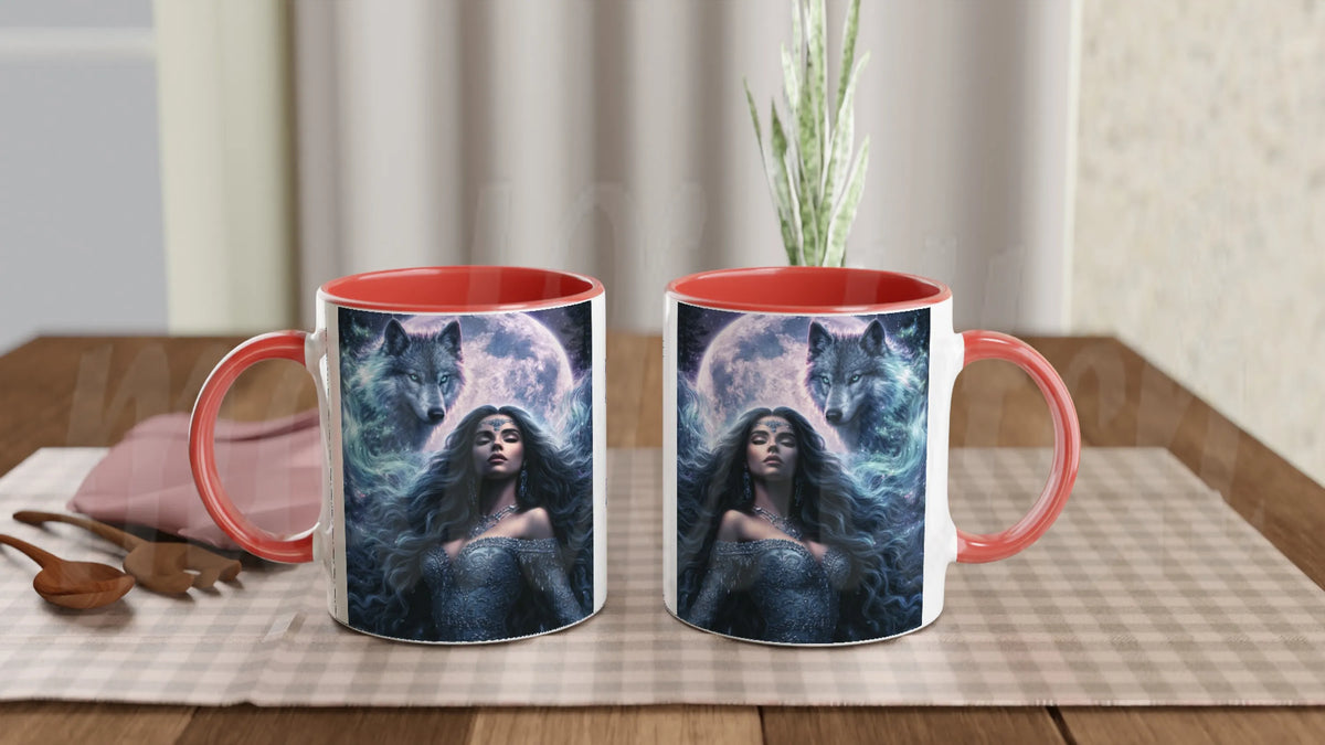 Spirit Guide ~ Wolf - 11 oz accent ceramic mug