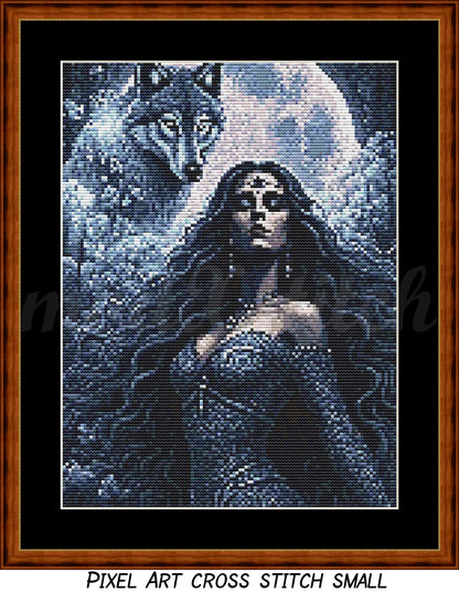 Spirit Guide - Wolf (Pixel Art) Cross Stitch Pattern PDF Bundle