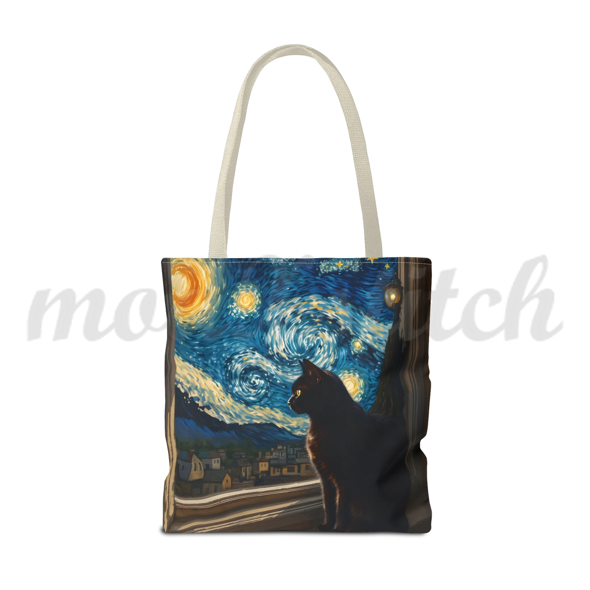 Starry Night Cat - Tote Bag