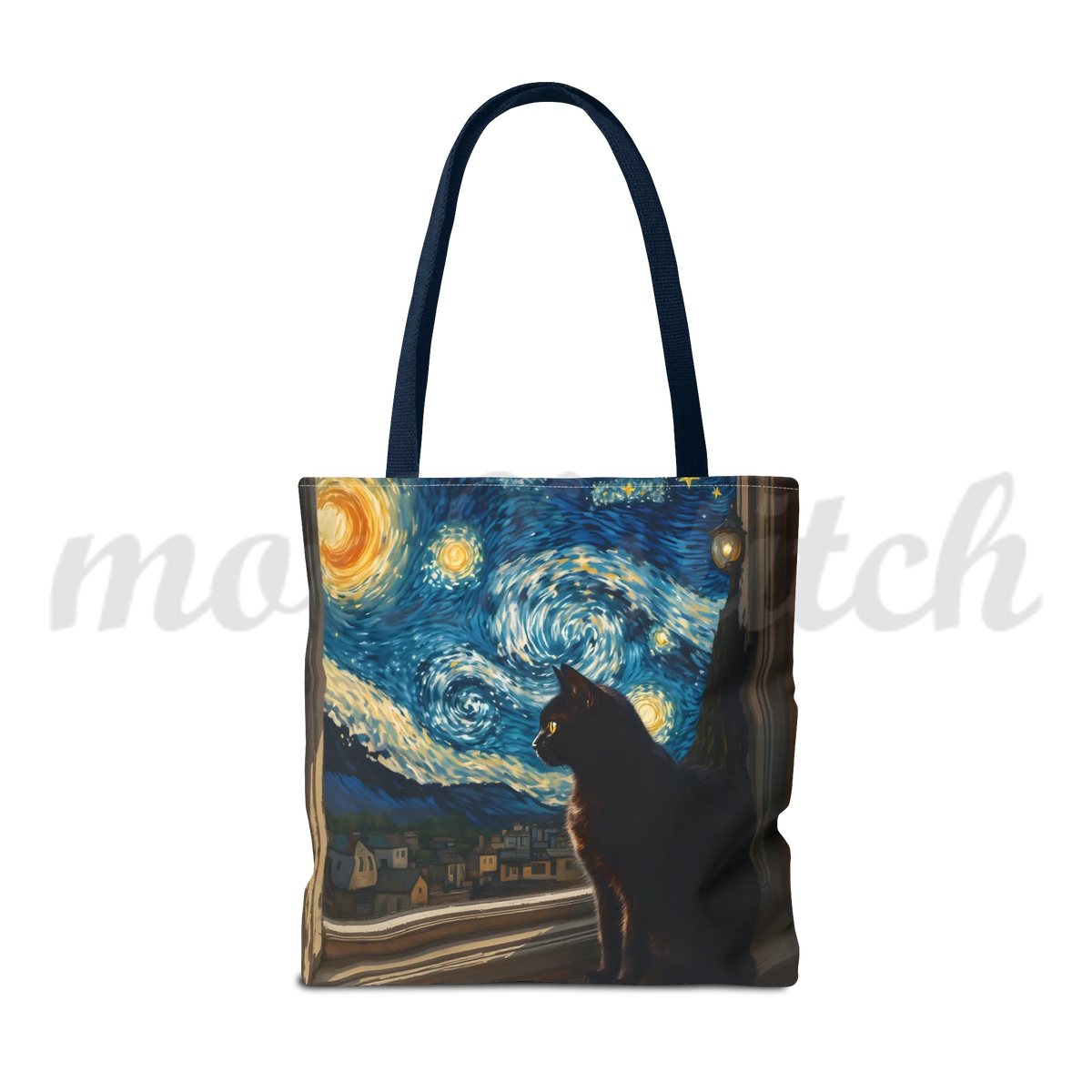 Starry Night Cat - Tote Bag