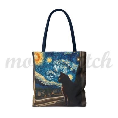 Starry Night Cat - Tote Bag