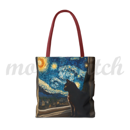 Starry Night Cat - Tote Bag
