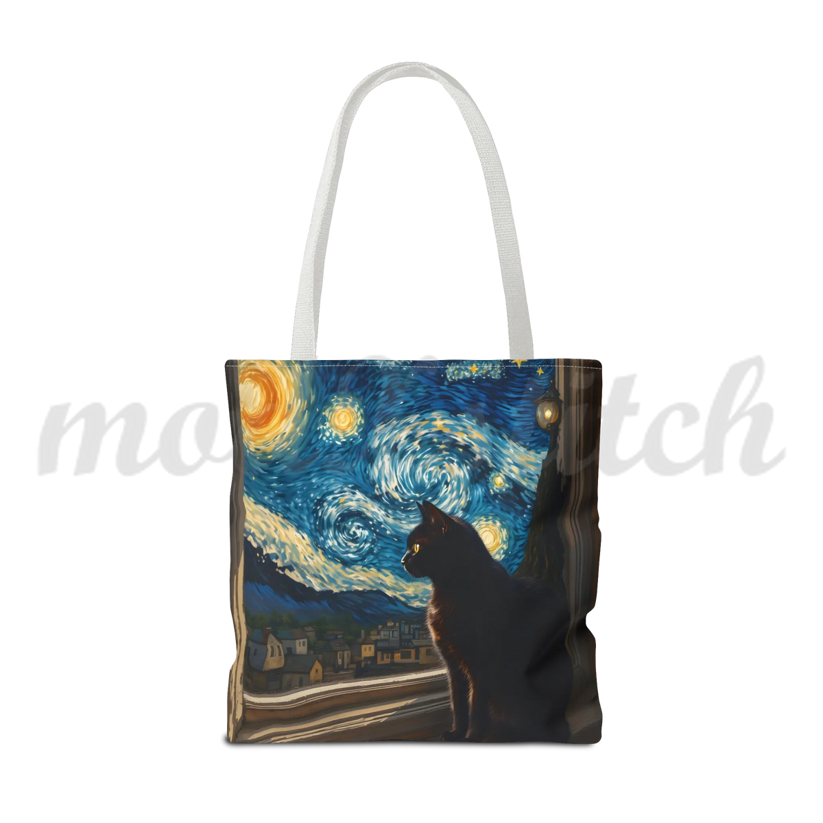 Starry Night Cat - Tote Bag