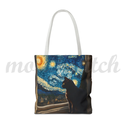 Starry Night Cat - Tote Bag