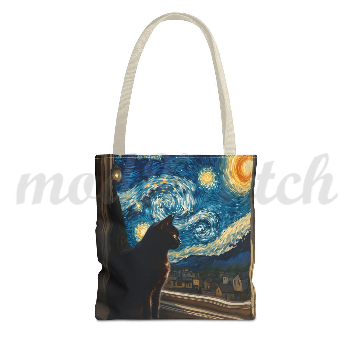Starry Night Cat - Tote Bag