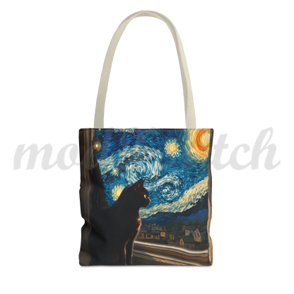 Starry Night Cat - Tote Bag