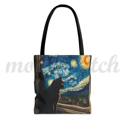 Starry Night Cat - Tote Bag