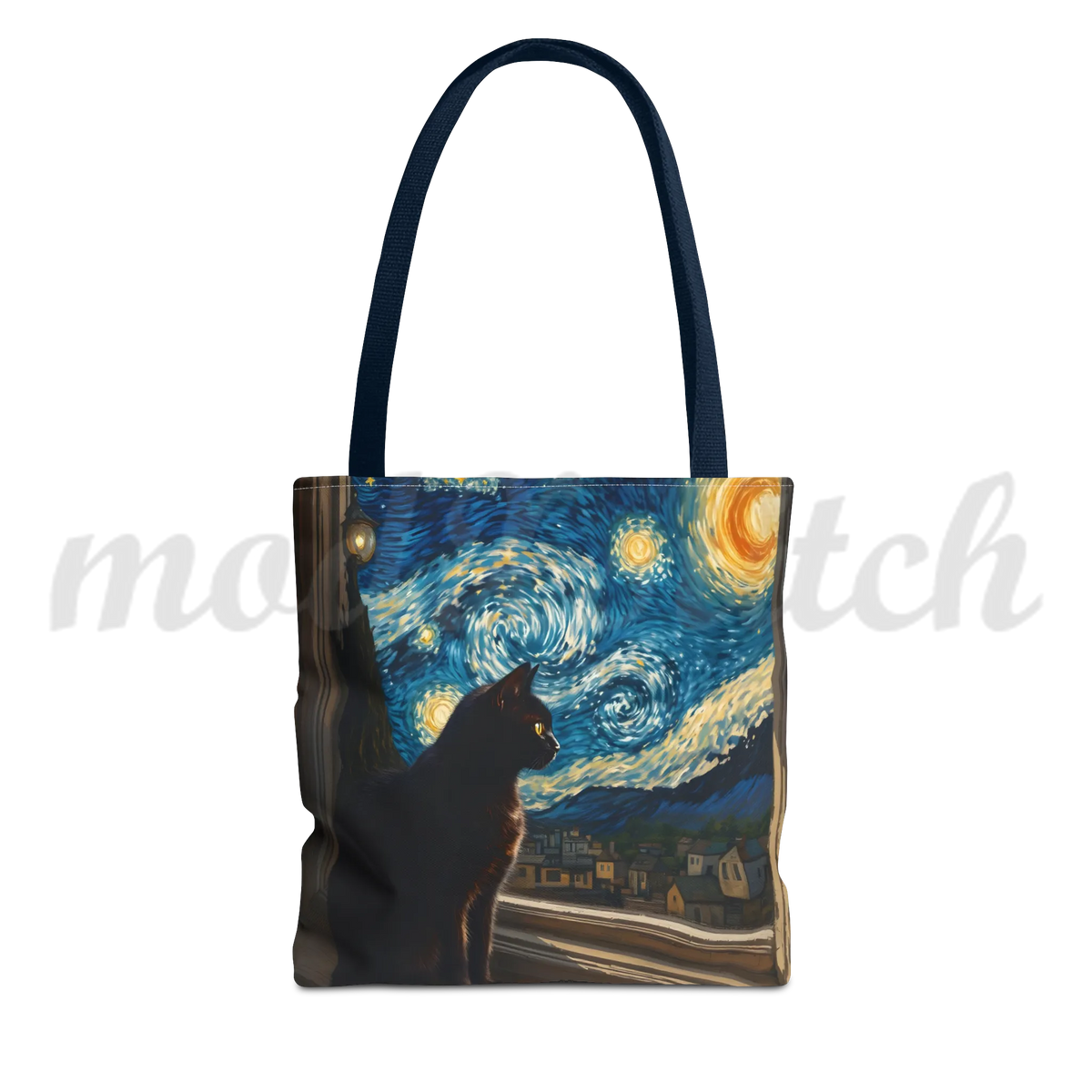 Starry Night Cat - Tote Bag