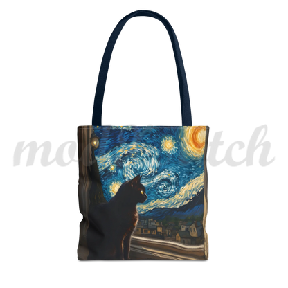 Starry Night Cat - Tote Bag