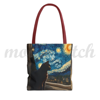 Starry Night Cat - Tote Bag