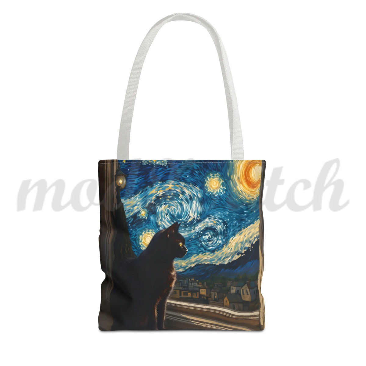 Starry Night Cat - Tote Bag
