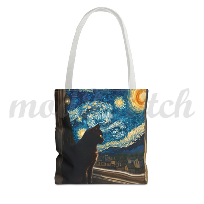 Starry Night Cat - Tote Bag