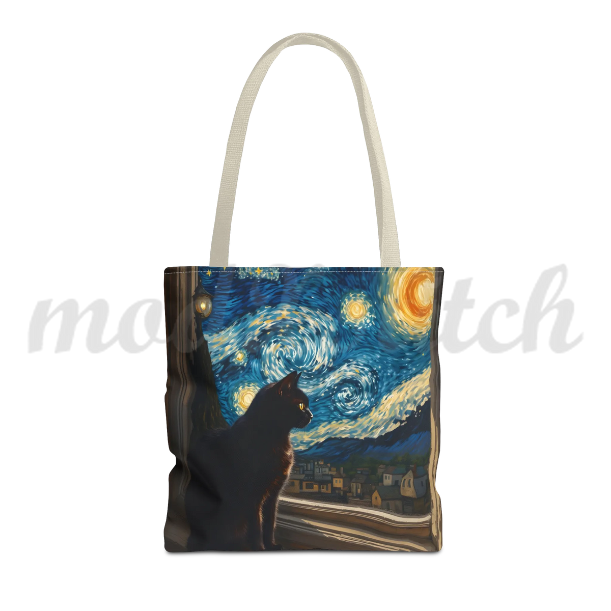 Starry Night Cat - Tote Bag