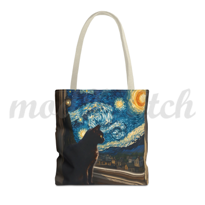 Starry Night Cat - Tote Bag