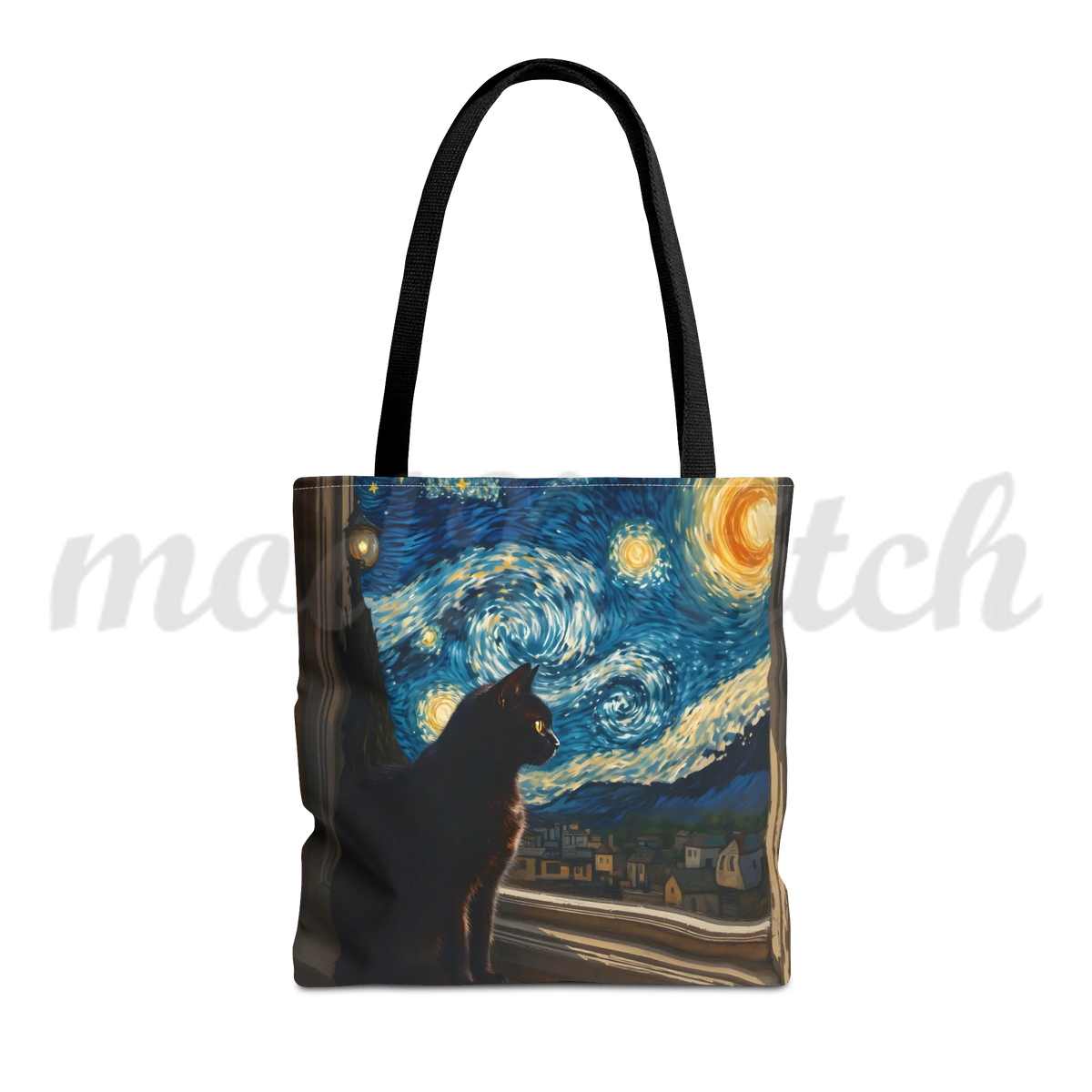 Starry Night Cat - Tote Bag