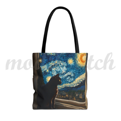 Starry Night Cat - Tote Bag