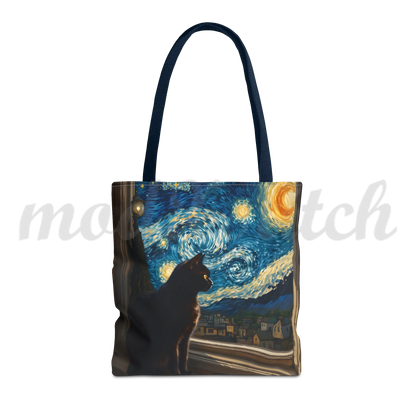 Starry Night Cat - Tote Bag