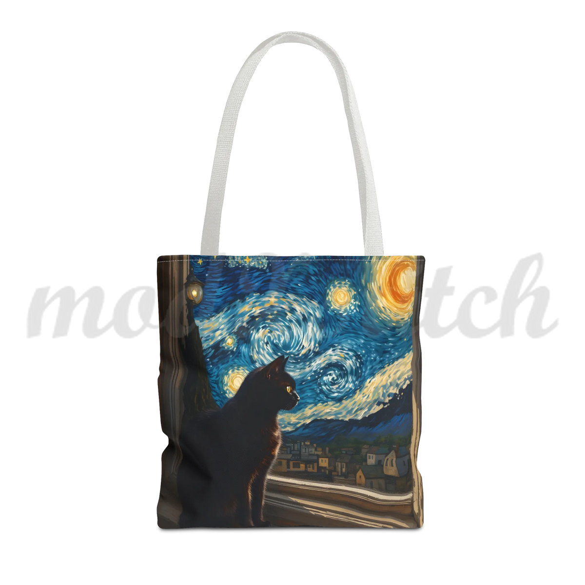 Starry Night Cat - Tote Bag