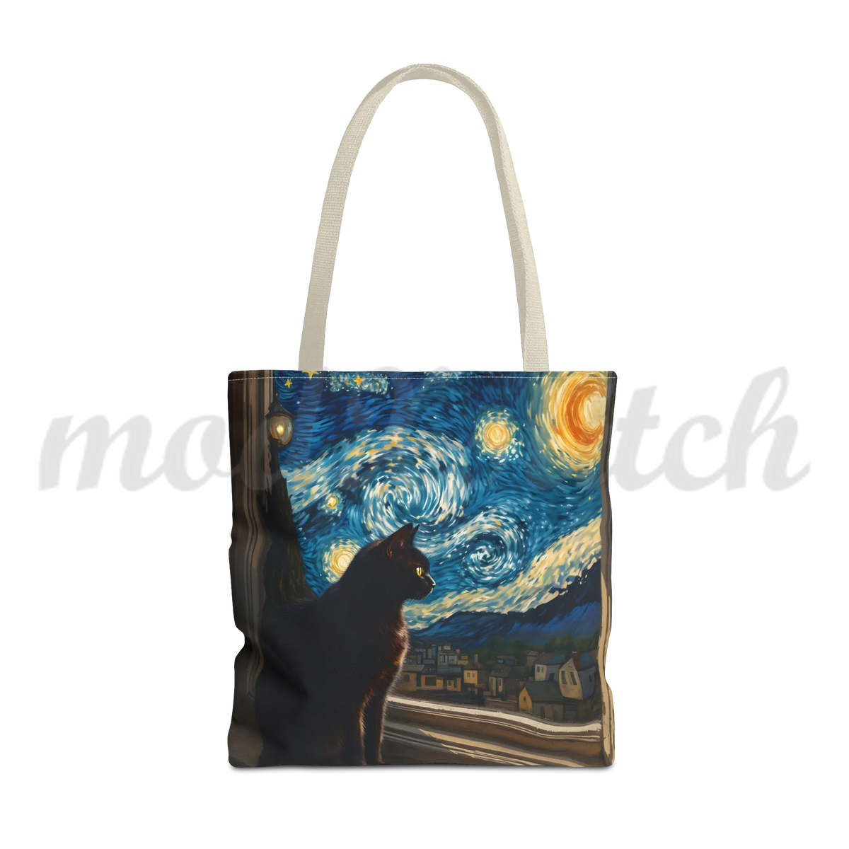 Starry Night Cat - Tote Bag