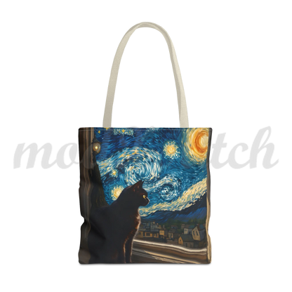 Starry Night Cat - Tote Bag