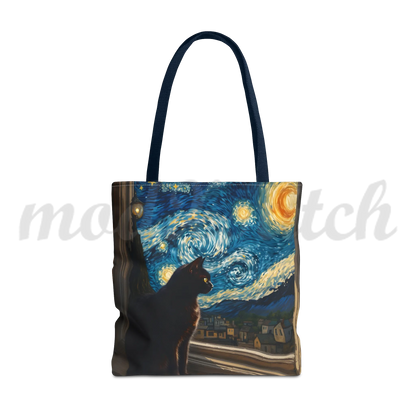 Starry Night Cat - Tote Bag