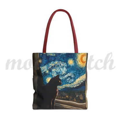 Starry Night Cat - Tote Bag