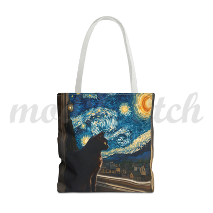 Starry Night Cat - Tote Bag
