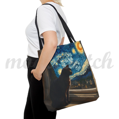 Starry Night Cat - Tote Bag