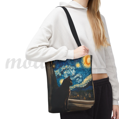 Starry Night Cat - Tote Bag