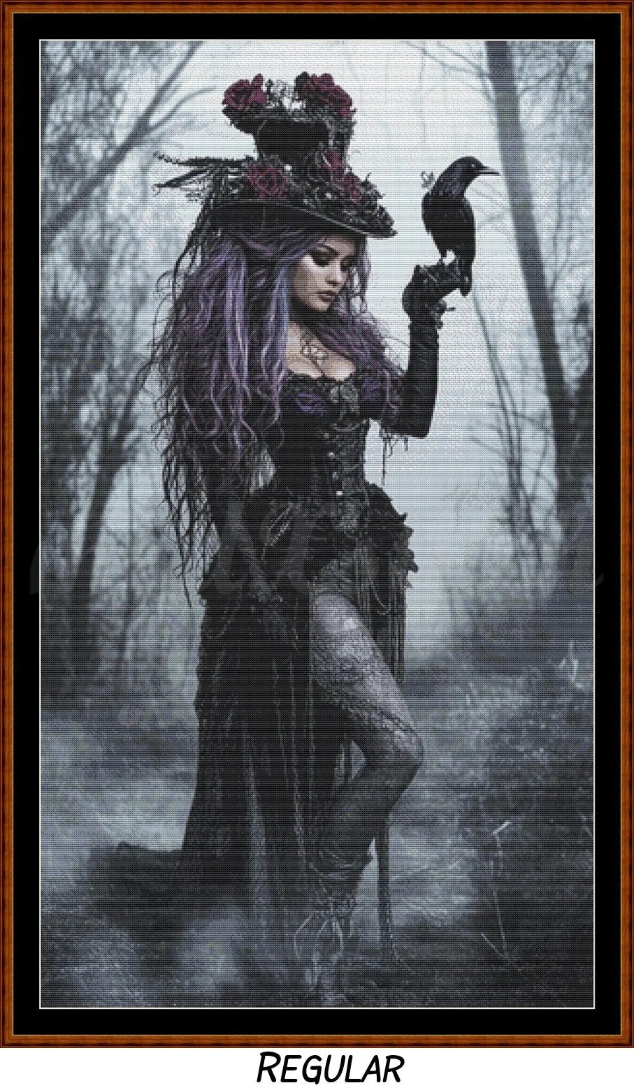 The Witch Strolls Cross Stitch Pattern PDF