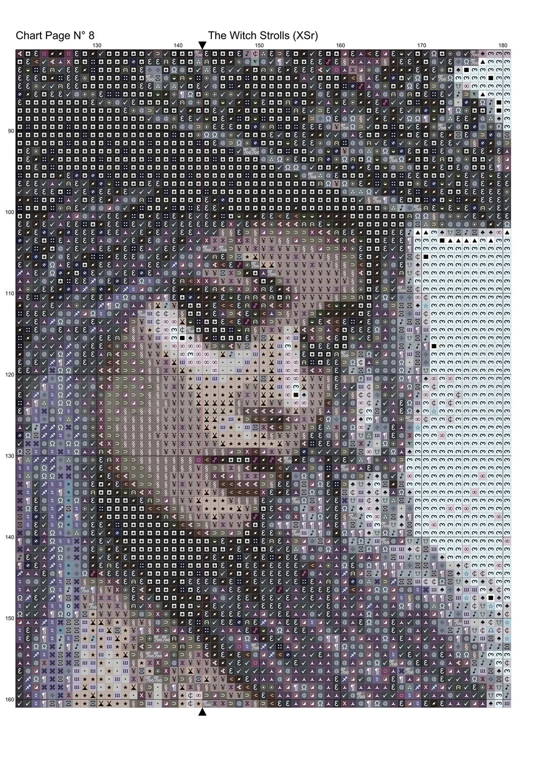 The Witch Strolls Cross Stitch Pattern PDF