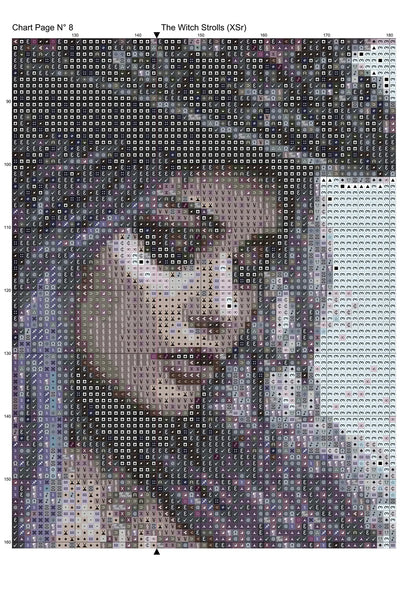 The Witch Strolls Cross Stitch Pattern PDF