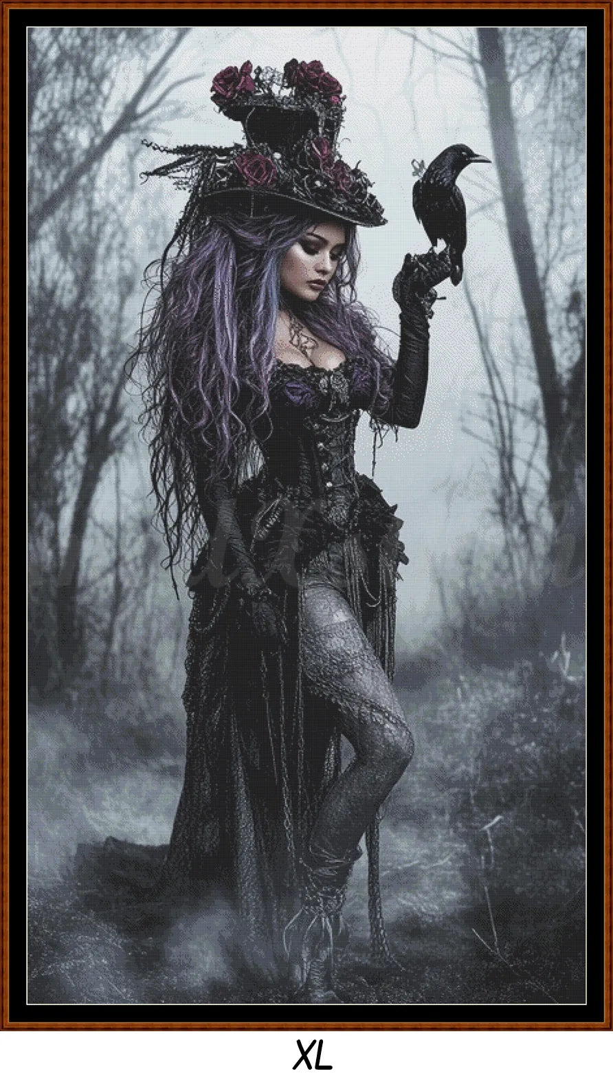 The Witch Strolls Cross Stitch Pattern PDF