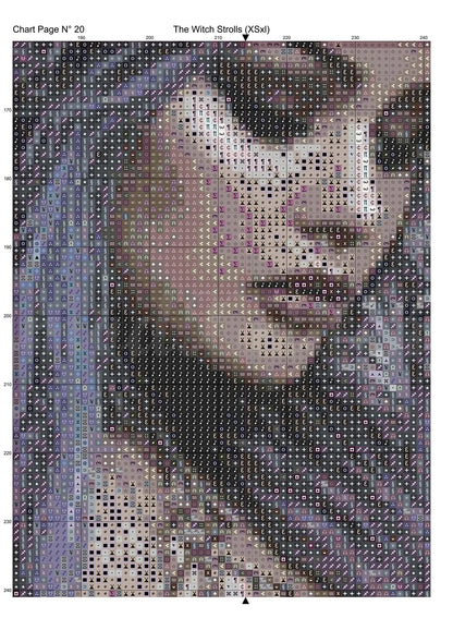The Witch Strolls Cross Stitch Pattern PDF