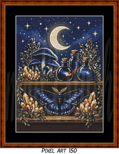 Witch's Shelf - Air (Pixel Art) Cross Stitch Pattern PDF Bundle