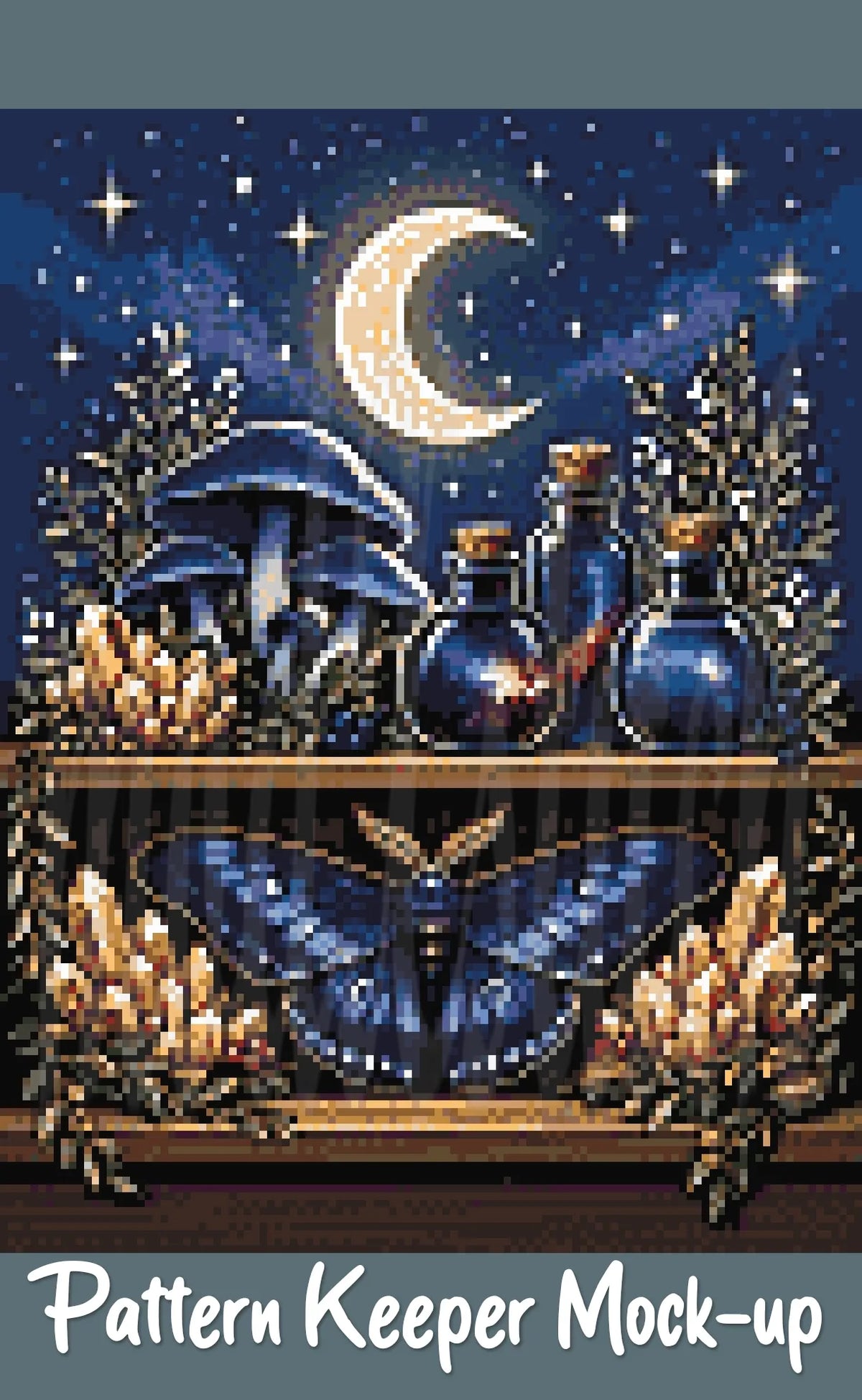 Witch's Shelf - Air Cross Stitch Pattern | Modern Illustrative Series (150/250/350 Size Bundle)