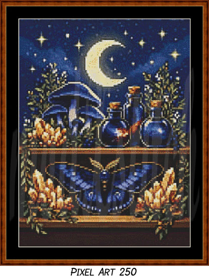 Witch's Shelf - Air (Pixel Art) Cross Stitch Pattern PDF Bundle