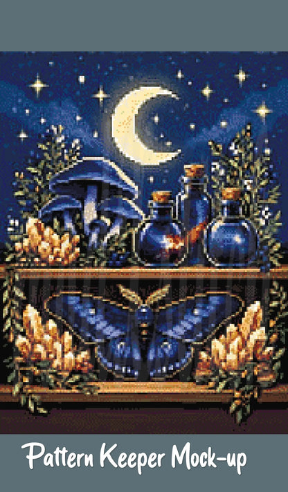 Witch's Shelf - Air Cross Stitch Pattern | Modern Illustrative Series (150/250/350 Size Bundle)