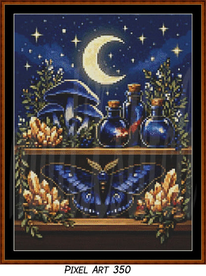 Witch's Shelf - Air (Pixel Art) Cross Stitch Pattern PDF Bundle