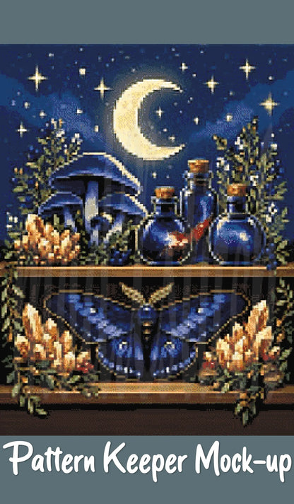 Witch's Shelf - Air Cross Stitch Pattern | Modern Illustrative Series (150/250/350 Size Bundle)