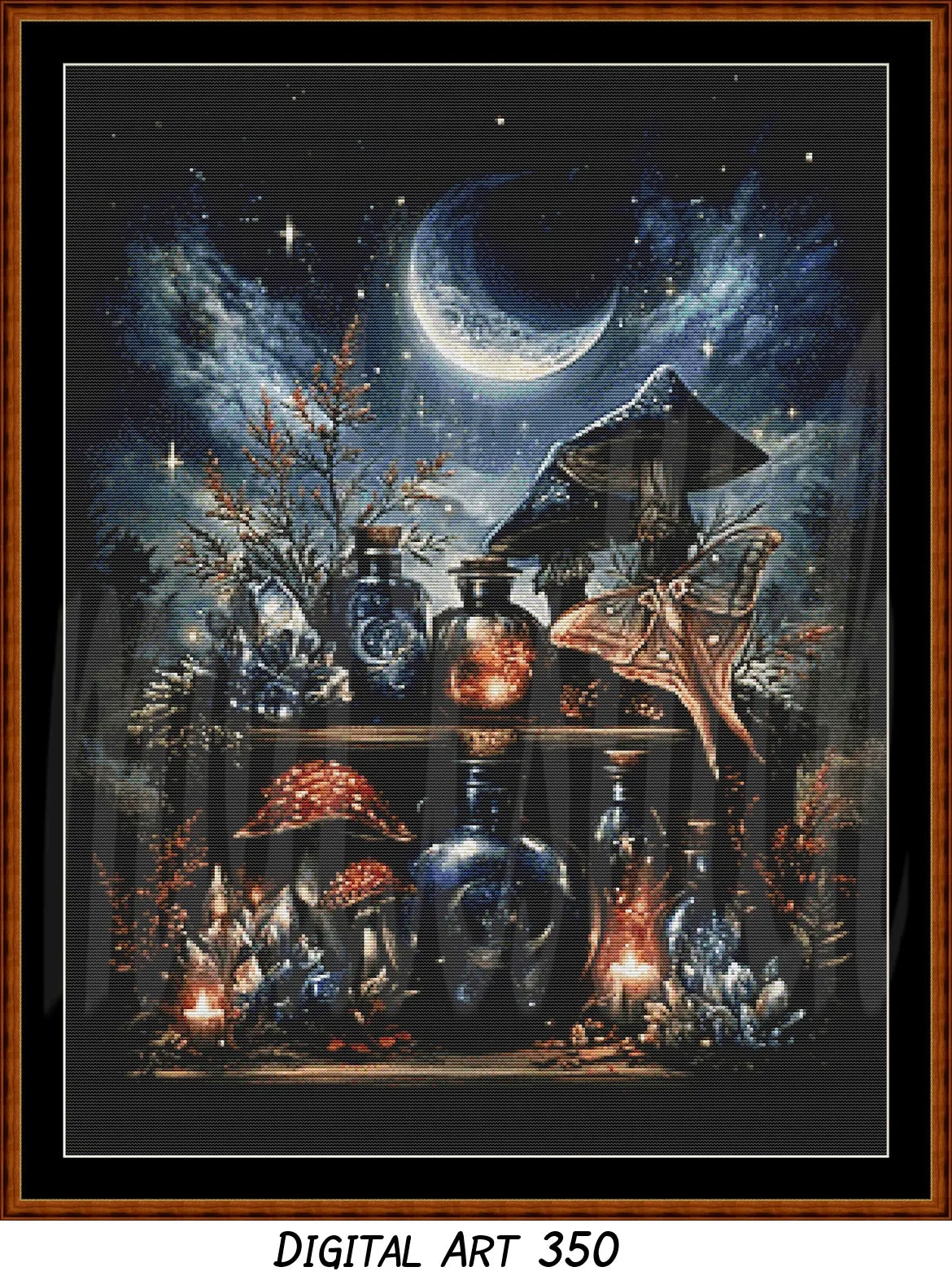Witch's Shelf - Fire (Digital Art) Cross Stitch Pattern PDF Bundle