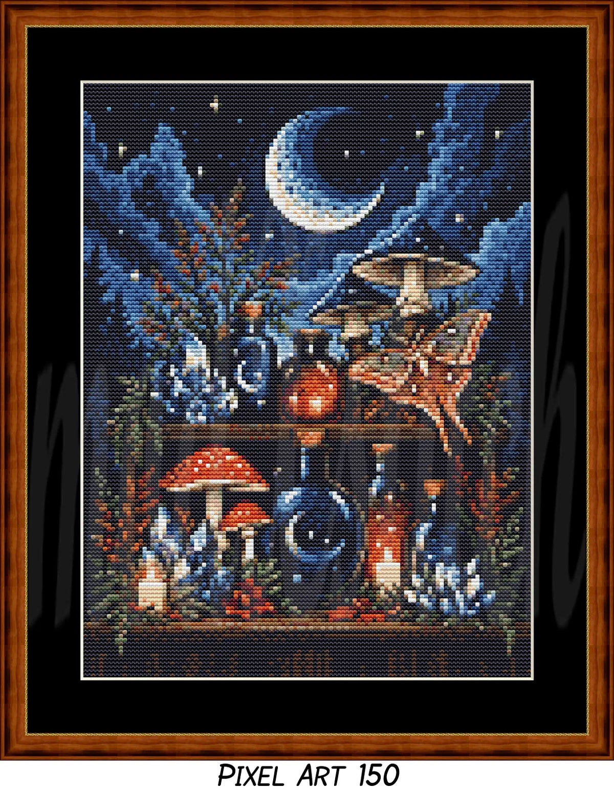 Witch's Shelf - Fire (Pixel Art) Cross Stitch Pattern PDF Bundle