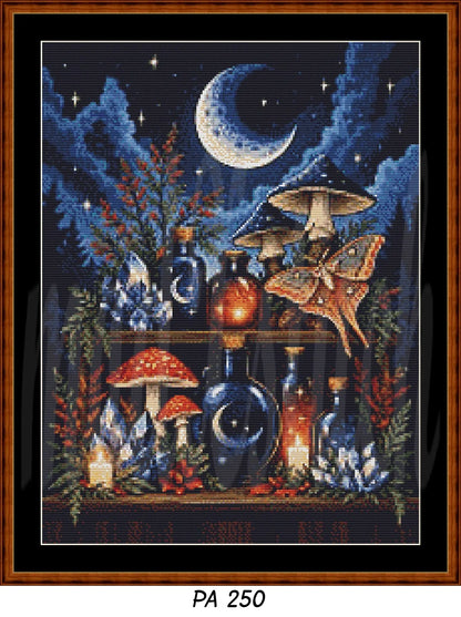 Witch's Shelf - Fire Cross Stitch Pattern | Modern Illustrative Series (150/250/350 Size Bundle)